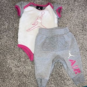 Baby Girl Air Jordan matching set